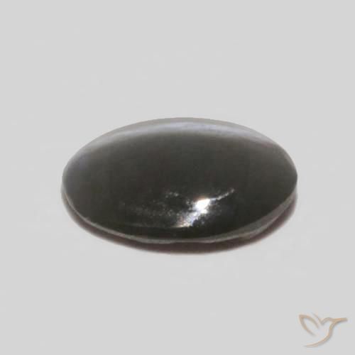 0.25 карата, натуральный Средний серый Хризоберилл Кошачий Глаз, Овал, Непрозрачный