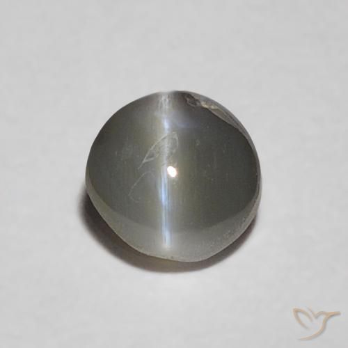 0.37ct Натуральный Medium Dark-Gray Хризоберилл Кошачий Глаз, Овал, Непрозрачный