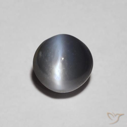 0.47ct Натуральный Средний серый Хризоберилл Кошачий Глаз, Овал, Непрозрачный