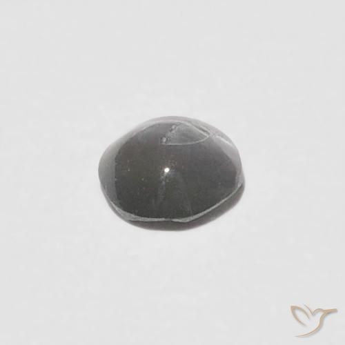 0.16 карата, натуральный Medium Dark-Grey Хризоберилл Кошачий Глаз, Круглый, Непрозрачный