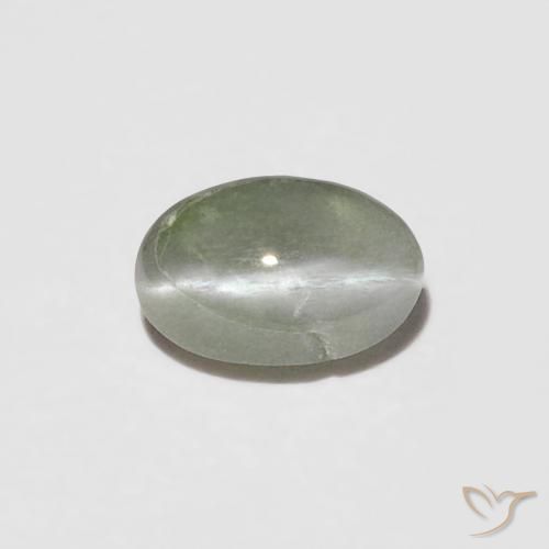 0.26ct Натуральный Желтовато-зеленый Хризоберилл Кошачий Глаз, Овал, Непрозрачный