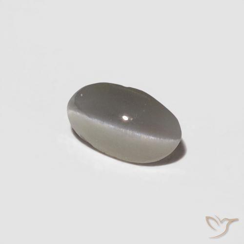0.29 карата, натуральный Очень светло-серый Хризоберилл Кошачий Глаз, Овал, Непрозрачный