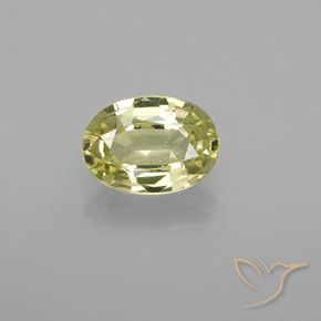 1.14ct Натуральный Лимонно-желтый Хризоберилл, Овал, Чистота VS