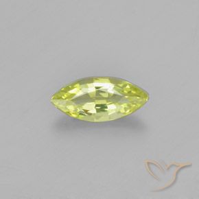 1.26ct Натуральный Лимонно-желтый Хризоберилл, Маркиза, Чистота VVS