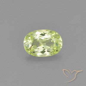 1.07ct Натуральный Светло-лимонно-желтый Хризоберилл, Овал, VVS-VS