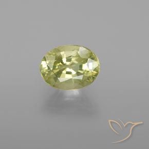 1.31ct Натуральный Зеленовато-желтый Хризоберилл, Овал, VVS-VS
