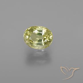 1.24ct Натуральный Средний желтый Хризоберилл, Овал, VVS-VS
