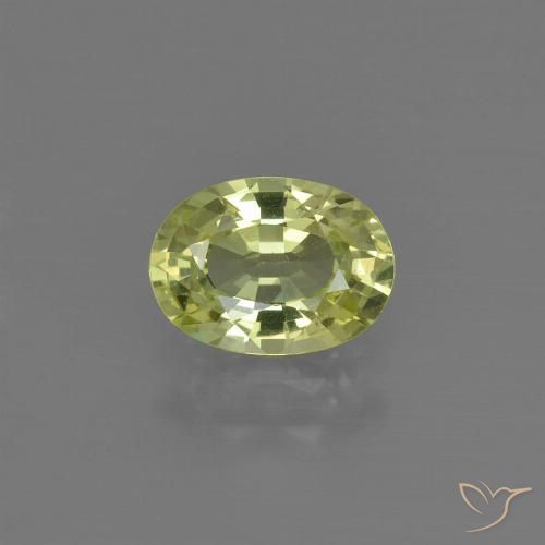 1.05ct Натуральный Средний желтый Хризоберилл, Овал, VVS-VS