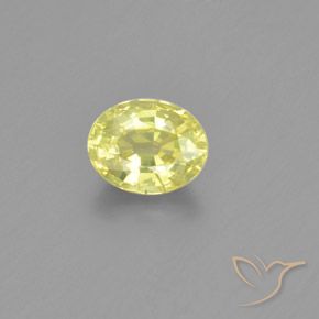 1.26ct Натуральный Лимонно-желтый Хризоберилл, Овал, VS-SI