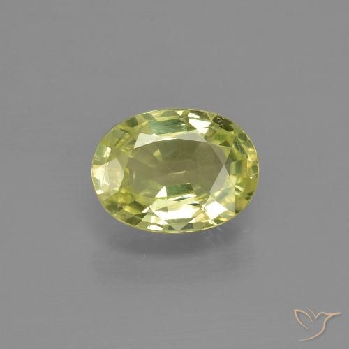 1.20ct Натуральный Средний желтый Хризоберилл, Овал, VVS-VS
