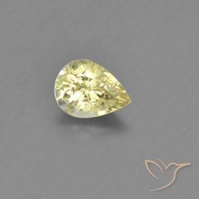 1.31ct Натуральный Палевый Хризоберилл, Форма груши, Чистота VVS