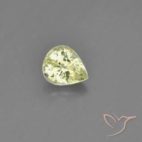1.13ct Натуральный Лимонно-желтый Хризоберилл, Форма груши, Чистота VVS