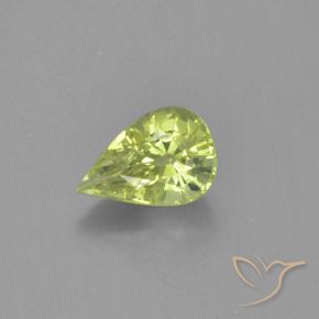 1.19ct Натуральный Светло-желтый Хризоберилл, Форма груши, Чистота VVS