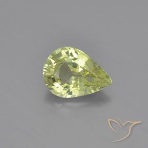 1.02ct Натуральный Теплый землисто-зеленый Хризоберилл, Форма груши, Чистота VVS