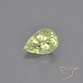 1.07ct Натуральный Светло-грушевый зеленый Хризоберилл, Форма груши, VVS-VS