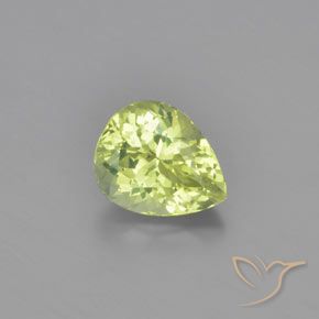 1.12ct Натуральный Светло-желтый Хризоберилл, Форма груши, Чистота VVS
