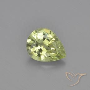 1.15ct Натуральный Теплый землисто-зеленый Хризоберилл, Форма груши, Чистота VVS