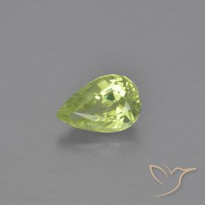 1.08ct Натуральный Светло-зеленый Хризоберилл, Форма груши, VVS-VS