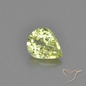 1.18ct Натуральный Желтовато-зеленый Хризоберилл, Форма груши, Чистота VVS