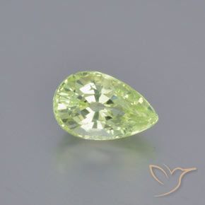 1.26ct Натуральный Светло-зеленый Хризоберилл, Форма груши, VVS-VS