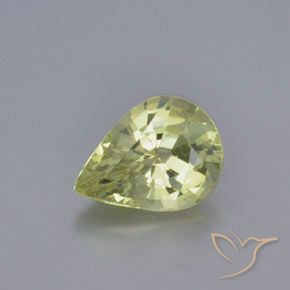 1.22ct Натуральный Бледно-салатовый Хризоберилл, Форма груши, Чистота VVS
