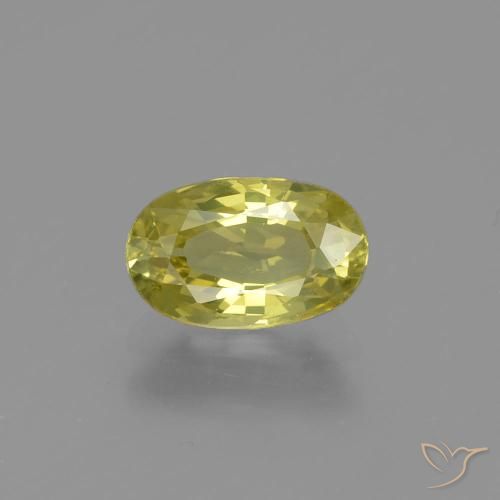 1.15ct Натуральный Средний желтый Хризоберилл, Овал, VVS-VS