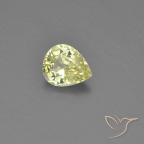 1.09ct Натуральный Лимонно-желтый Хризоберилл, Форма груши, VVS-VS