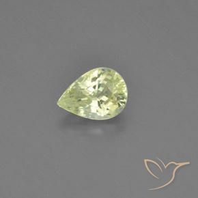 1.10ct Натуральный Лимонно-желтый Хризоберилл, Форма груши, VVS-VS