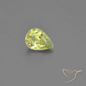 0.82ct Натуральный Средний желтый Хризоберилл, Форма груши, Чистота VS