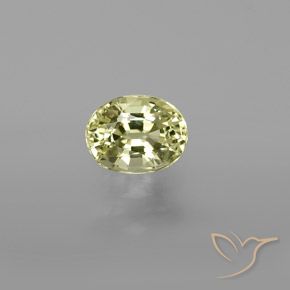 1.02ct Натуральный Светло-желтый Хризоберилл, Овал, Чистота VVS