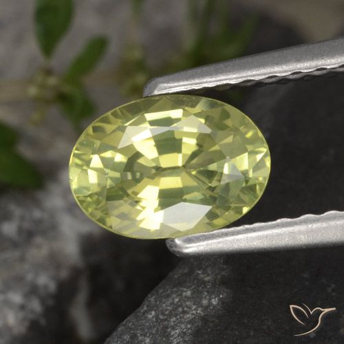 1.00ct Натуральный Средний желтый Хризоберилл, Овал, Чистота VVS