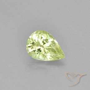 1.11ct Натуральный Светло-лимонно-желтый Хризоберилл, Форма груши, Чистота VVS