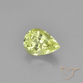 1.18ct Натуральный Светло-желтый Хризоберилл, Форма груши, Чистота VVS
