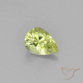 1.07ct Натуральный Светло-желтый Хризоберилл, Форма груши, Чистота VVS