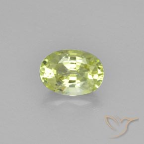1.25ct Натуральный Светло-желтый Хризоберилл, Овал, Чистота VVS
