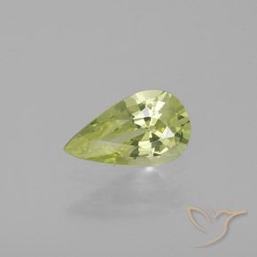 1.21ct Натуральный Светло-желтый Хризоберилл, Форма груши, VVS-VS