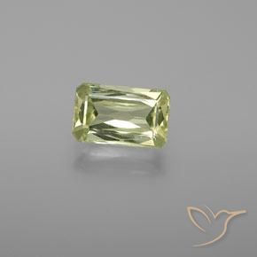 1.44ct Натуральный Светло-зеленый Хризоберилл, Изумрудная огранка, Чистота VS
