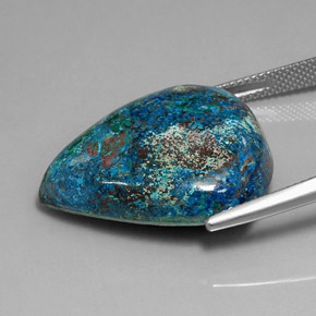 32.81 карата, натуральный Многоцветный Хризоколлы, Форма груши, Непрозрачный