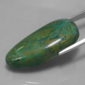 38.88 карата, натуральный Многоцветный Хризоколлы, Необычная форма, Непрозрачный