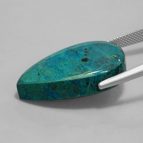 31.71 карата, натуральный Многоцветный Хризоколлы, Форма груши, Непрозрачный
