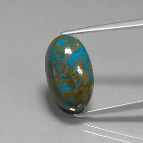 10.67 карата, натуральный Многоцветный Хризоколлы, Огранка Овал, Непрозрачный