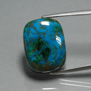 28.39 карата, натуральный Многоцветный Хризоколлы, Подушка Крой, Непрозрачный