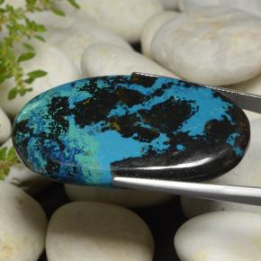 89.23 карата, натуральный Многоцветный Хризоколлы, Огранка Овал, Непрозрачный