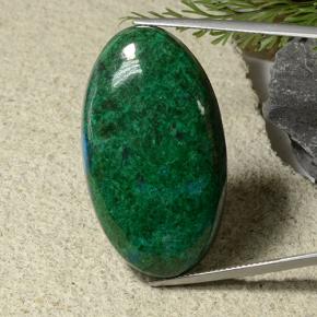 60.57 карата, натуральный Многоцветный Хризоколлы, Огранка Овал, Непрозрачный