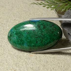 60.57 карата, натуральный Многоцветный Хризоколлы, Огранка Овал, Непрозрачный