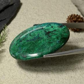 60.48 карата, натуральный Многоцветный Хризоколлы, Огранка Овал, Непрозрачный