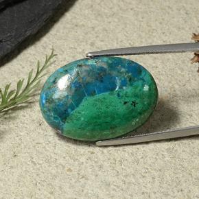 19.55 карата, натуральный Многоцветный Хризоколлы, Огранка Овал, Непрозрачный