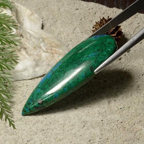 45.74 карата, натуральный Многоцветный Хризоколлы, Форма груши, Непрозрачный