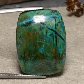 22.82 карата, натуральный Многоцветный Хризоколлы, Подушка Крой, Непрозрачный