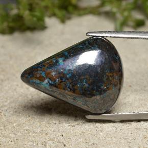 27.27 карата, натуральный Многоцветный Хризоколлы, Форма груши, Непрозрачный